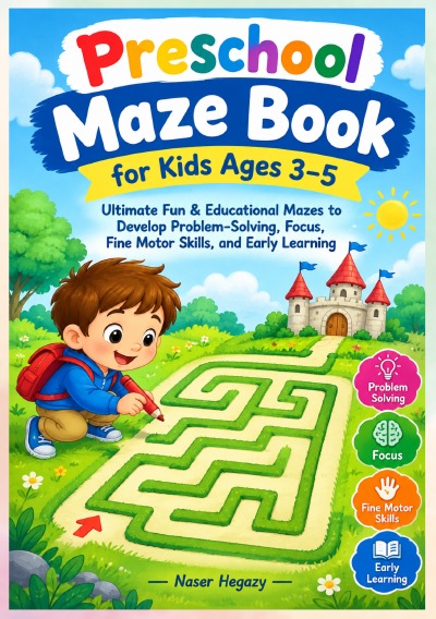 'Cover von Preschool Maze Book for Kids Ages 3–5'-Cover