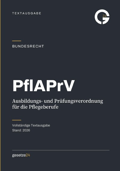 'Cover von PflAPrV – Pflegeberufe-Ausbildungs- und -Prüfungsverordnung'-Cover