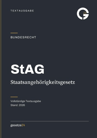 'Cover von StAG – Staatsangehörigkeitsgesetz'-Cover