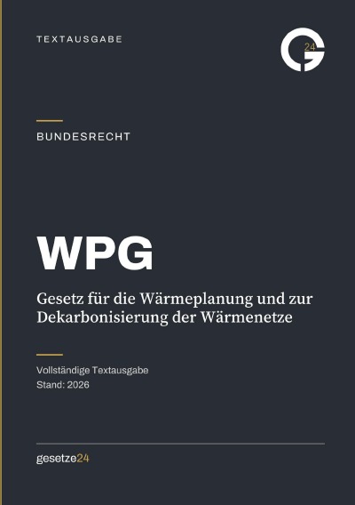 'Cover von WPG – Gesetz für die Wärmeplanung und zur Dekarbonisierung der Wärmenetze'-Cover