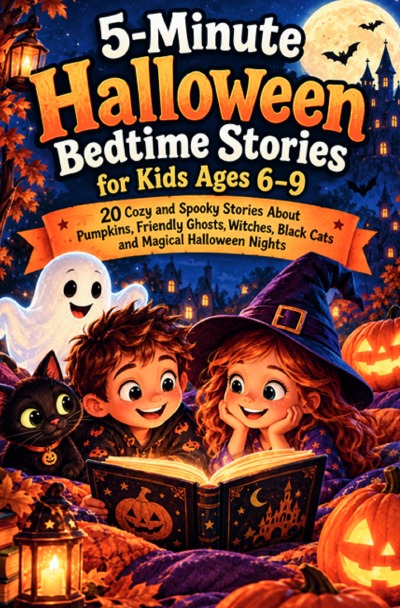 'Cover von 5-Minute Halloween Bedtime Stories for Kids Ages 6–9'-Cover