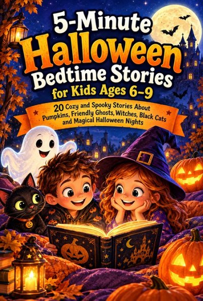 'Cover von 5-Minute Halloween Bedtime Stories for Kids Ages 6–9'-Cover