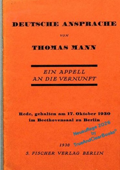 'Cover von Deutsche Ansprache – Ein Appell an die Vernunft'-Cover