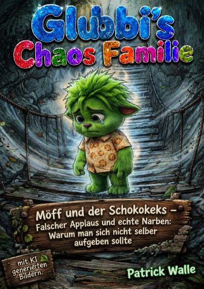'Cover von Glubbi’s Chaos Familie – Möff und der Schokokeks – Falscher Applaus und echte Narben'-Cover