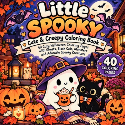'Cover von Little Spooky: Cute & Creepy Coloring Book for Adults and Teens'-Cover