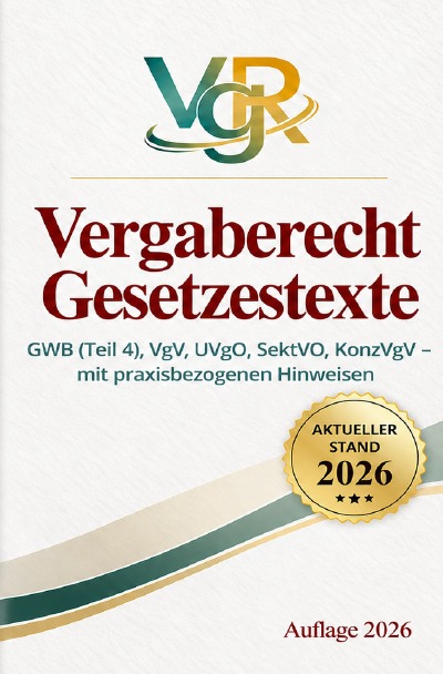 'Cover von Vergaberecht – Gesetzestexte für die Praxis'-Cover