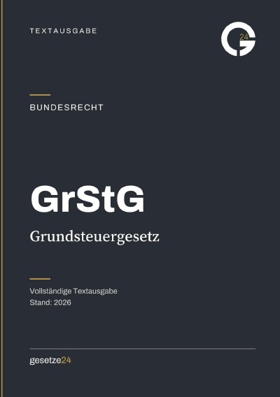'Cover von GrStG – Grundsteuergesetz'-Cover