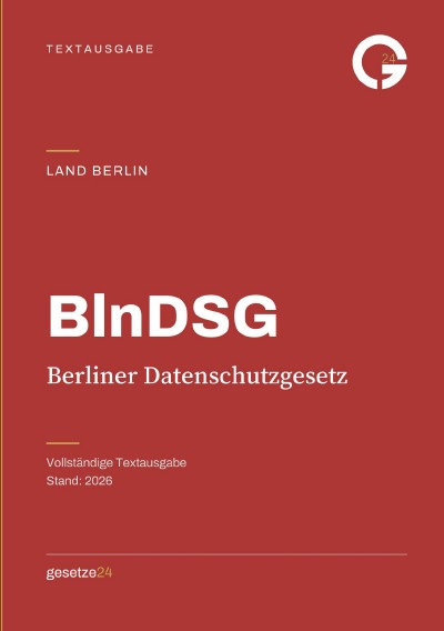 'Cover von BlnDSG – Berliner Datenschutzgesetz'-Cover