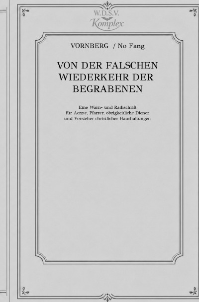 'Cover von Von der falschen Wiederkehr der Begrabenen'-Cover