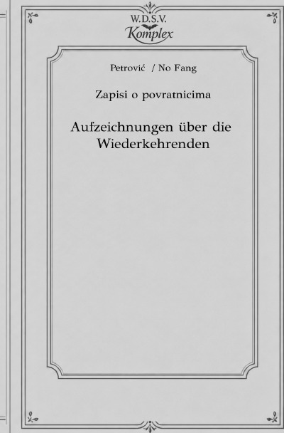 'Cover von Aufzeichnungen über die Wiederkehrenden'-Cover