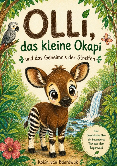 'Cover von Olli, das kleine Okapi und das Geheimnis der Streifen'-Cover