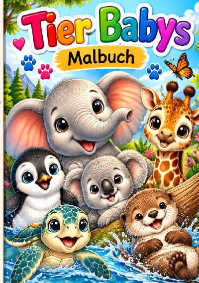 'Cover von Tierbabys Malbuch'-Cover