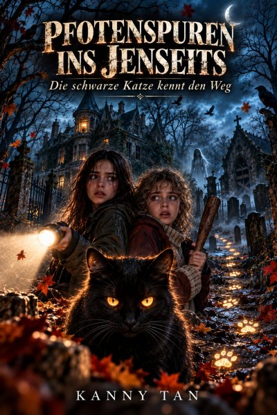 'Cover von Pfotenspuren ins Jenseits : Die schwarze Katze kennt den Weg'-Cover