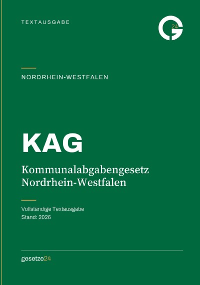 'Cover von KAG – Kommunalabgabengesetz Nordrhein-Westfalen'-Cover