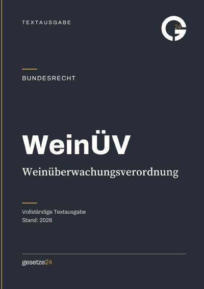 'Cover von WeinÜV – Weinüberwachungsverordnung'-Cover