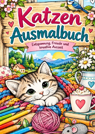 'Cover von Katzen Ausmalbuch'-Cover