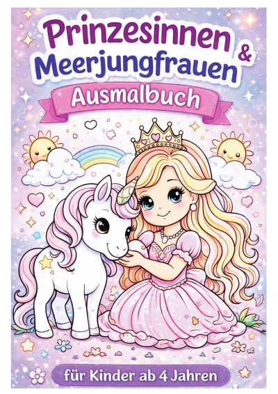 'Cover von Prinzesinnen & Meerjungfrauen Ausmalbuch'-Cover