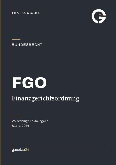 'Cover von FGO – Finanzgerichtsordnung'-Cover