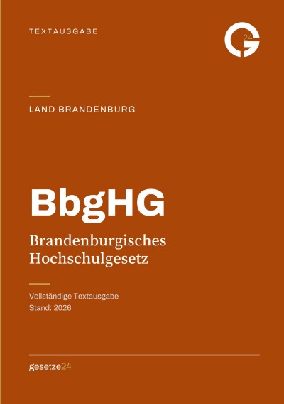 'Cover von BbgHG – Brandenburgisches Hochschulgesetz'-Cover