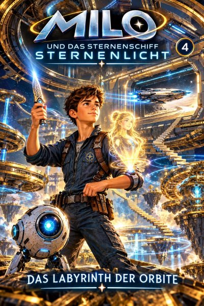 'Cover von Milo und das Sternenschiff Sternenlicht – Das Labyrinth der Sternenbauer'-Cover