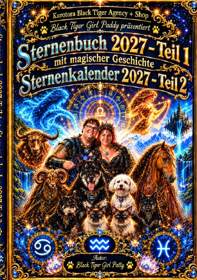 'Cover von Sternenbuch 2027 Teil 1 mit magischer Geschichte und Sternenkalender 2027 Teil 2'-Cover