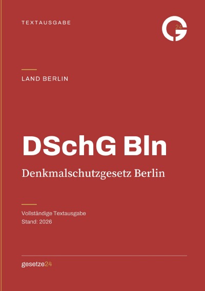 'Cover von DSchG Bln – Denkmalschutzgesetz Berlin'-Cover