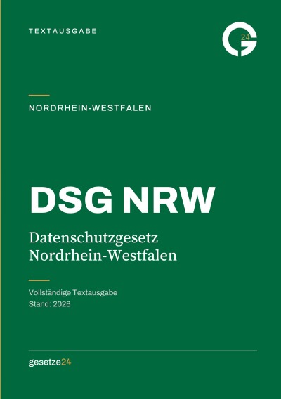 'Cover von DSG NRW – Datenschutzgesetz Nordrhein-Westfalen'-Cover