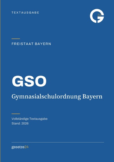 'Cover von GSO – Gymnasialschulordnung Bayern'-Cover