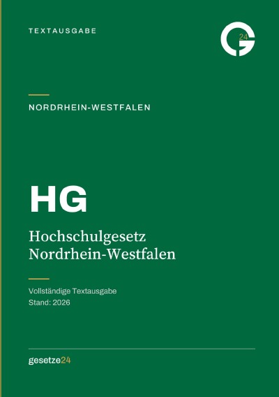 'Cover von HG – Hochschulgesetz Nordrhein-Westfalen'-Cover