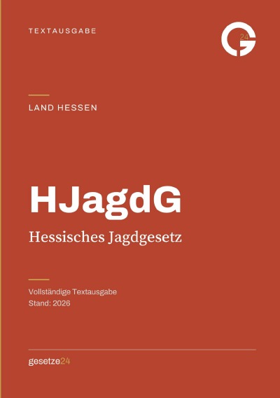 'Cover von HJagdG – Hessisches Jagdgesetz'-Cover