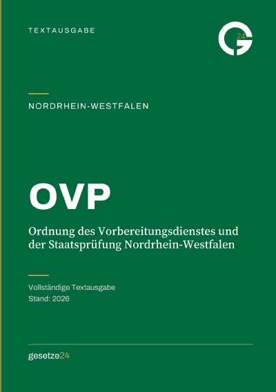 'Cover von OVP – Ordnung des Vorbereitungsdienstes und der Staatsprüfung Nordrhein-Westfalen'-Cover