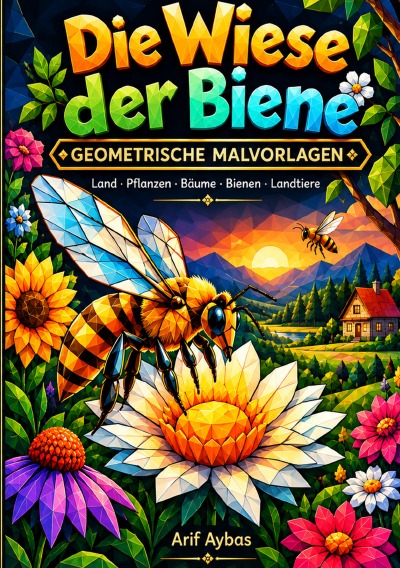 'Cover von Die Wiese der Biene – Geometrische Malvorlagen'-Cover