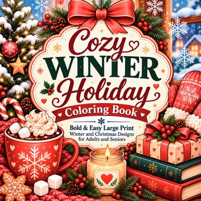 'Cover von Cozy Winter Holiday Coloring Book'-Cover