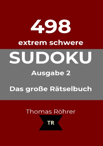 'Cover von 498er Sudoku extrem schwer, DIN A5'-Cover