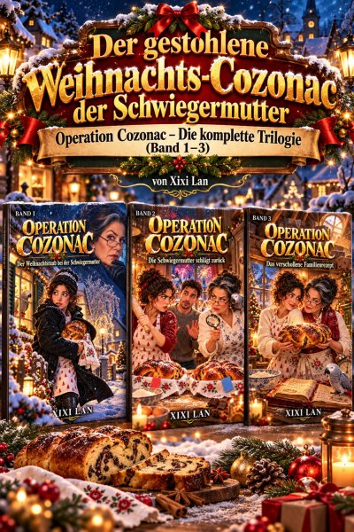 'Cover von Der gestohlene Weihnachts-Cozonac der Schwiegermutter Operation Cozonac – Die komplette Trilogie (Band 1–3)'-Cover