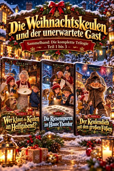 'Cover von Die Weihnachtskeulen und der unerwartete Gast Sammelband: Die komplette Trilogie – Teil 1 bis 3'-Cover