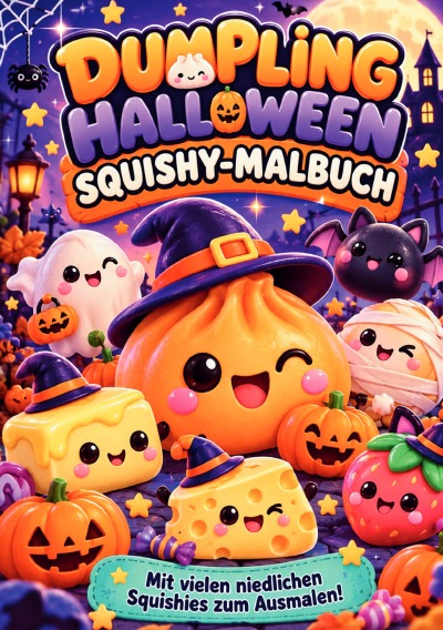 'Cover von Dumpling Halloween Squishy Malbuch'-Cover
