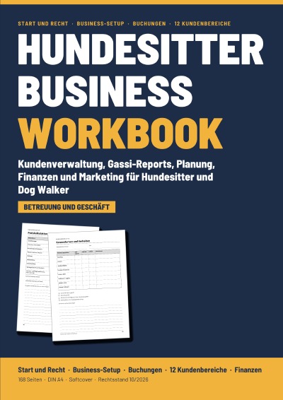 'Cover von Hundesitter Business Workbook'-Cover