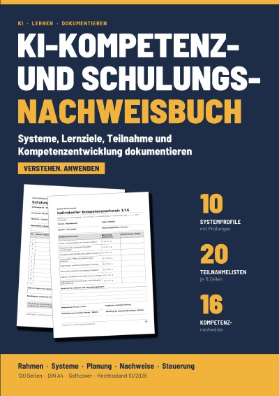 'Cover von KI-Kompetenz- und Schulungsnachweisbuch'-Cover