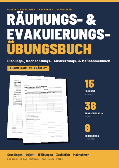 'Cover von Räumungs- & Evakuierungsübungsbuch'-Cover