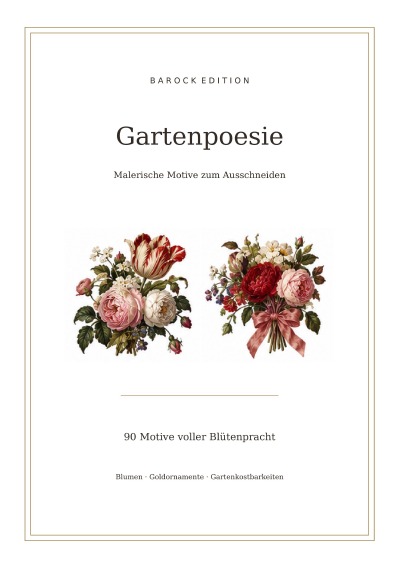 'Cover von Gartenpoesie Barock Ausschneidebuch'-Cover