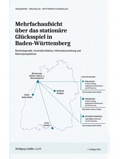 'Cover von Mehrfachaufsicht über das stationäre Glücksspiel in Baden-Württemberg'-Cover