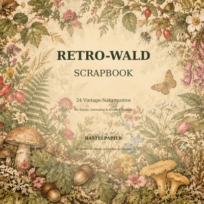'Cover von Retro Wald Scrapbook'-Cover