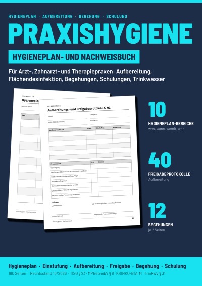 'Cover von Praxishygiene – Hygieneplan- und Nachweisbuch'-Cover