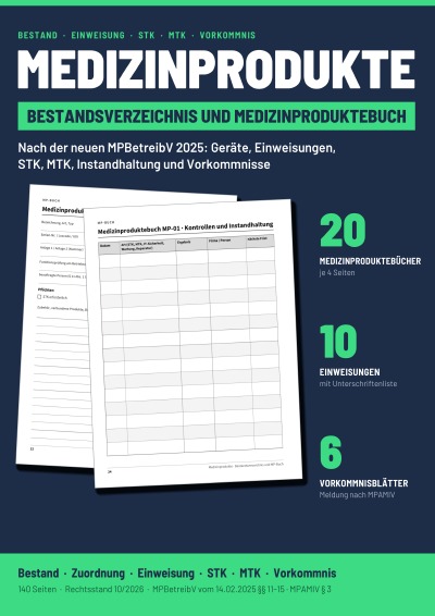'Cover von Medizinprodukte – Bestandsverzeichnis und Medizinproduktebuch'-Cover