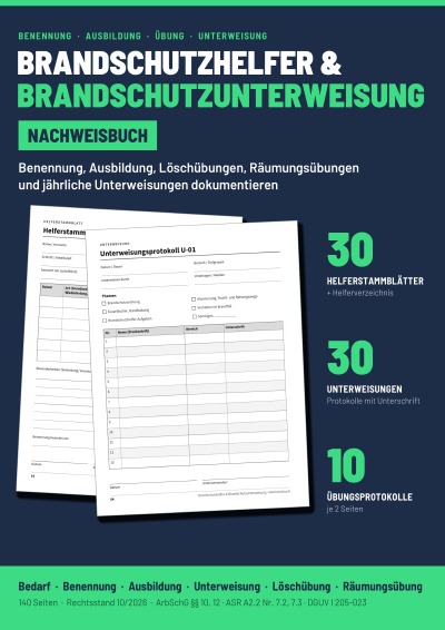'Cover von Brandschutzhelfer & Brandschutzunterweisung – Nachweisbuch'-Cover