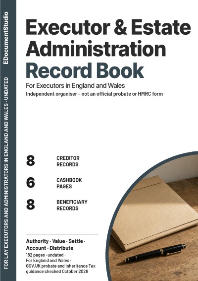 'Cover von Executor & Estate Administration Record Book'-Cover