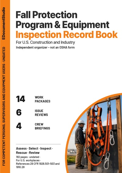 'Cover von Fall Protection Program & Equipment Inspection Record Book'-Cover