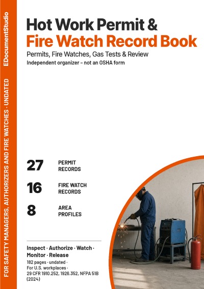 'Cover von Hot Work Permit & Fire Watch Record Book'-Cover
