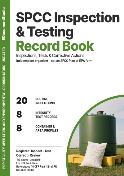 'Cover von SPCC Inspection & Testing Record Book'-Cover